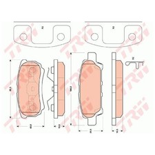Satz Bremsbeläge Bremsklötze hinten für Jeep Compass MK49 Patriot MK74 | 2429