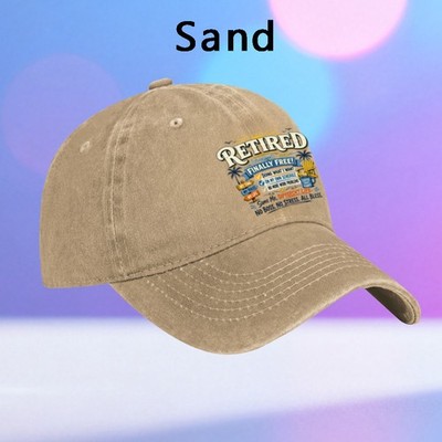 Retired Finally Free Baseball Cap No More Work Dad Hat