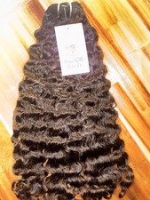 Burmese Curly Human Hair Bundles 1B Natural Color