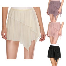 Womens Dancewear Lyrical Skirts Latin Dress Swing Skirt Gymnastics Ballet Hem