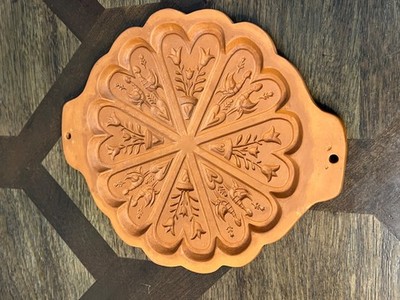 Vintage Fox Run Craftsman Detailed terra cotta pottery cookie mold tray