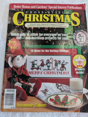 A CROSS STITCH CHRISTMAS Pattern Magazine Better Homes & Gardens 1993 Stockings