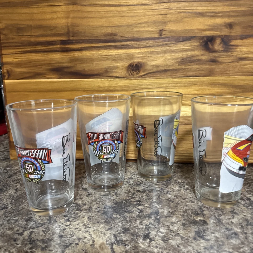Vasos de beber NASCAR 50 aniversario Bill Elliott. McDonald’s 1998. Juego de 4 Foto 2 de 4