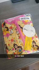 Little Sleepies Disney Princess Belle Floral Print Zippy One Piece Sleeper 6-12m