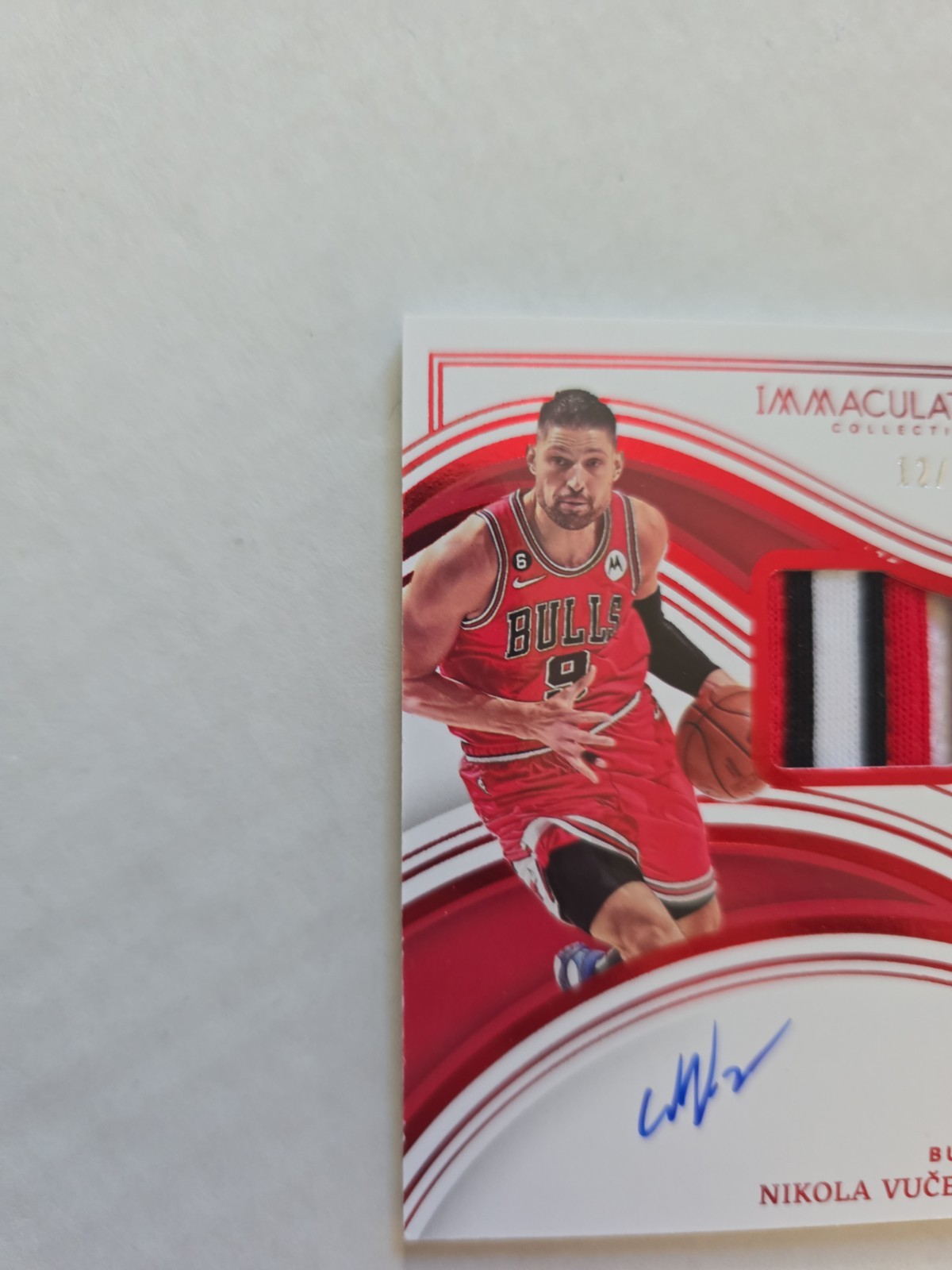 Nikola Vucevic Jersey Number Patch Auto /25 2022-23 Immaculate Basketball Bulls view 5