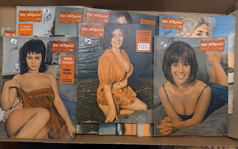 Lot of 14 Folies de Paris Hollywood French  Glamour Magazines