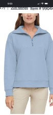 Eddie Bauer Women s XL Blue 1/4 Zip Fleece Pullover Sweatshirt Solid
