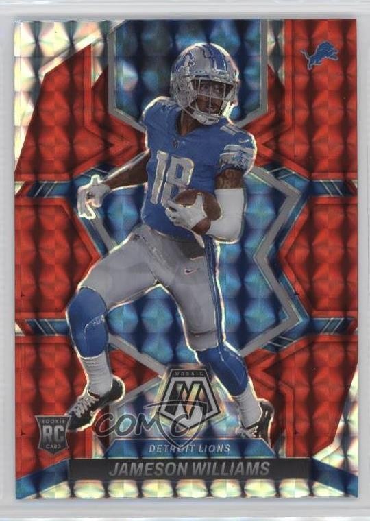 2022 Panini Mosaic Rookies Red Mosaic Prizm Jameson Williams #316 Rookie RC ni4