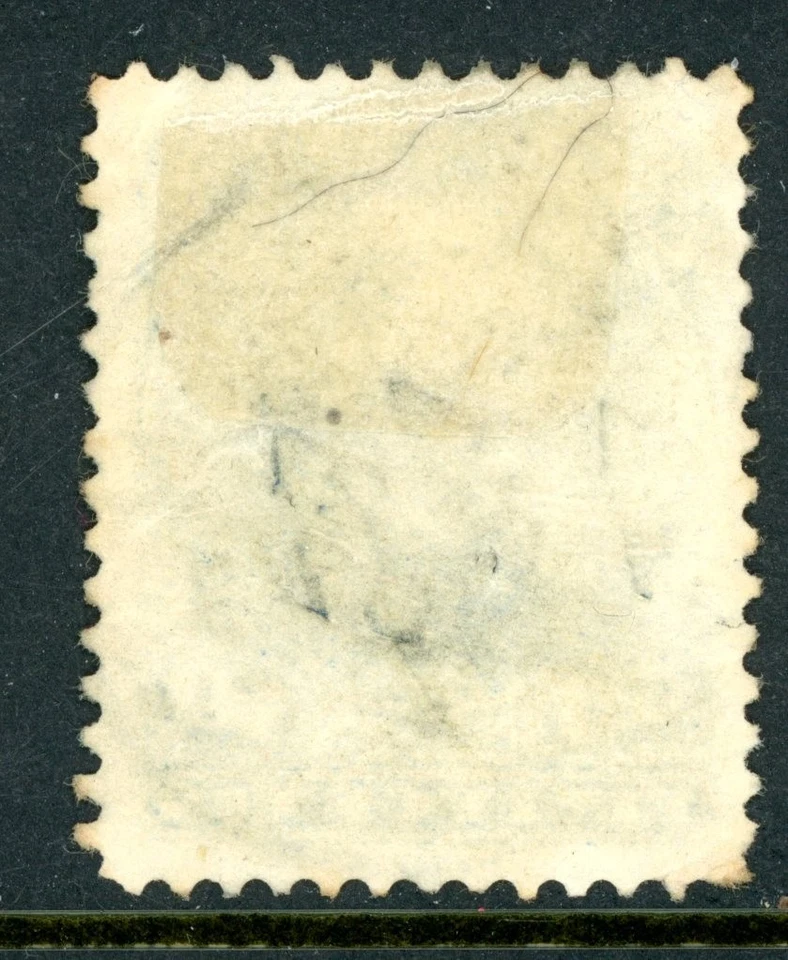 Canada 1893 QV Newfoundland 50¢ Blue Widow Weeds Scott #47 VFU W631 - Image 2 of 4