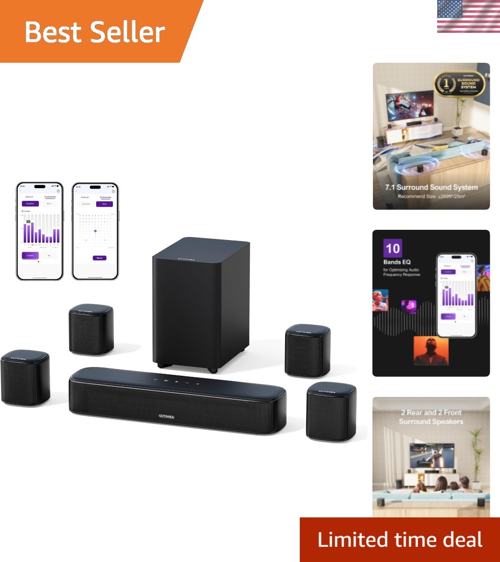 System For Smart Tvs With 4 Speakers & Eq Control