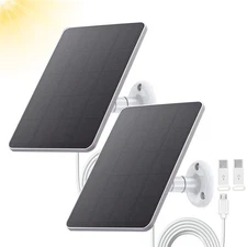 2 Pack Solar Panel Compatible with WYZE Battery Cam Pro 4W 5V Solar Panel wit...