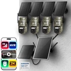 Construction Site 4G Solar Security Cameras 4 Channel 2K CCTV Single SIM Battery
