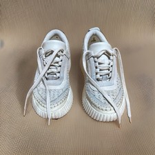 Dolce Vita Dolen Womens Sneakers Ivory Crochet Platform Lace Up size 7