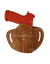 LEATHER HOLSTER SIG P365 FUSE OWB TACTICAL PANCAKE STYLE CARRY FLORAL TOOLED EDC