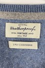 Weatherproof Vintage Men's Blue 100% Cashmere 2-Ply V-Neck Sweater Sz M — photo 3