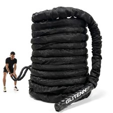 Battle Ropes Black Workout Rope 1 inch Battle Ropes for Home Gym 30ft Exercis...