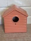 VTG NEW PORTUGAL Beautiful Birdhouse Peach Glazed Ceramic Pottery Home Decor Exc — photo 2