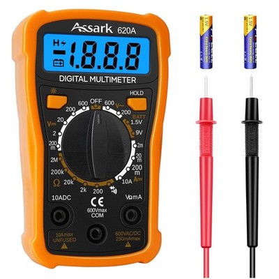 Digital Multimeter mit Hintergrundbeleuchtung   Kompakter Volt- & Batterietester