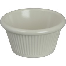 Gessner 2801378 Ramekin, Ribbed, 2.5Oz, Bone, 12Pk