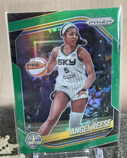 2025 Panini Prizm Angel Reese Chicago Sky #92 Green Prizm Basketball Card