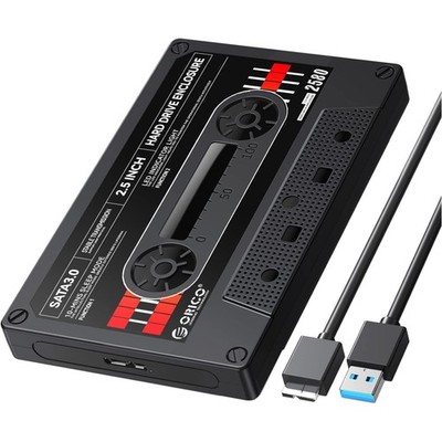 Externe Festplattengehäuse 2,5 Zoll USB 3.0 SATA SSD HDD Schwarz