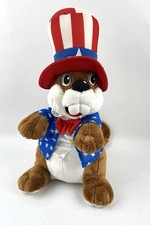2025 Buc-ees Beaver 4th of July Patriotic Plush Stuffed Animal Toy Tall Hat VGC