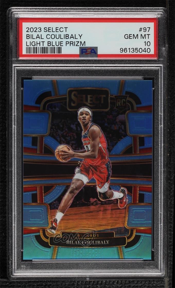 2023 Select Concourse Light Blue Prizm /299 Bilal Coulibaly PSA 10 GEM MT 0y2q