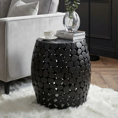 Table d'appoint ronde 40cm Métal Marbre Table basse de salon Table décorative - Photo 1/4