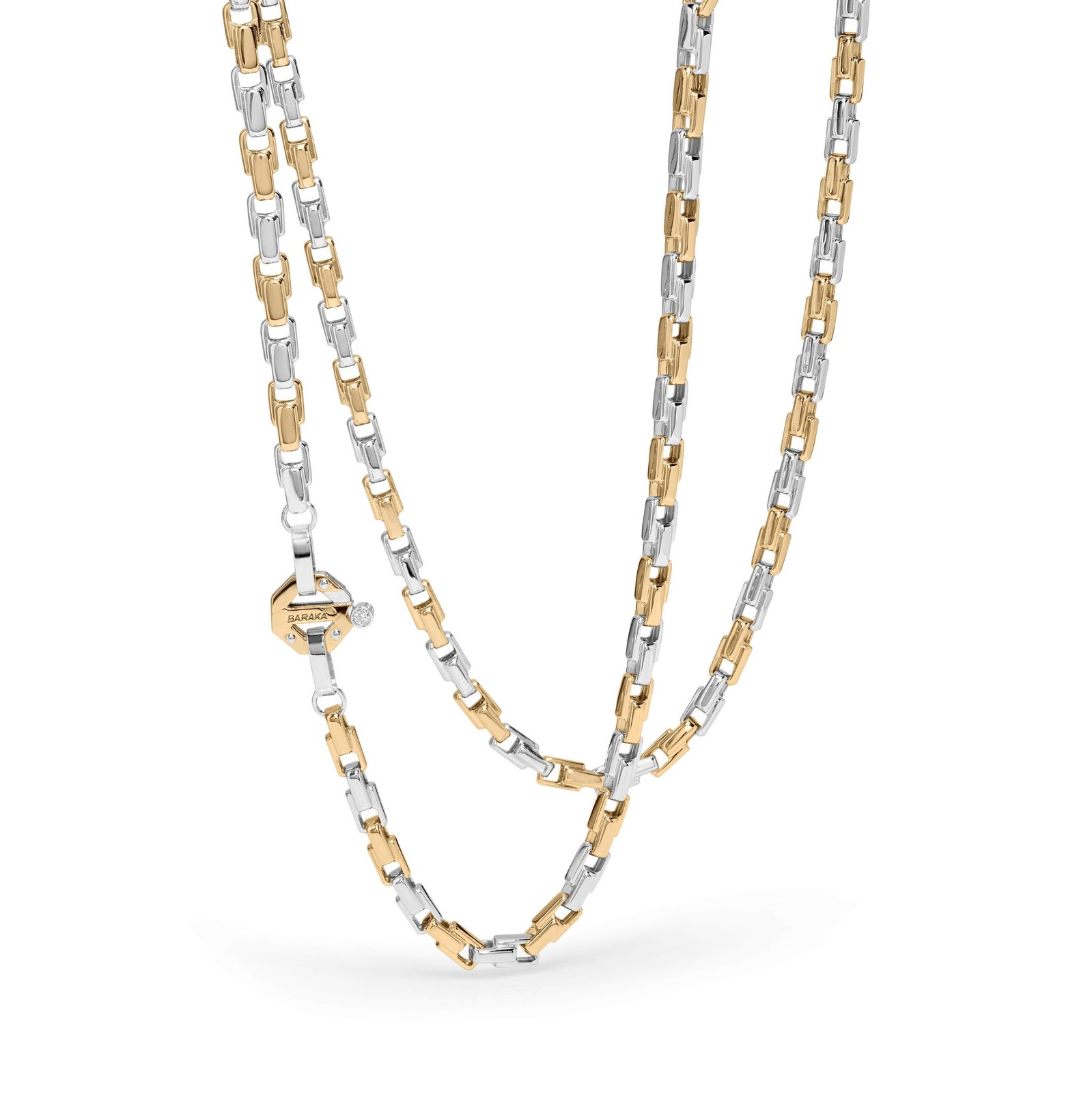 Мужское колье BARAKA GC314011BGLU500002 из коллекции Nexus с золотой цепочкой и бриллиантами