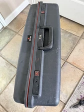 Vintage Delsey Club Hardside BLACK Rolling Luggage Suitcase Combo Lock