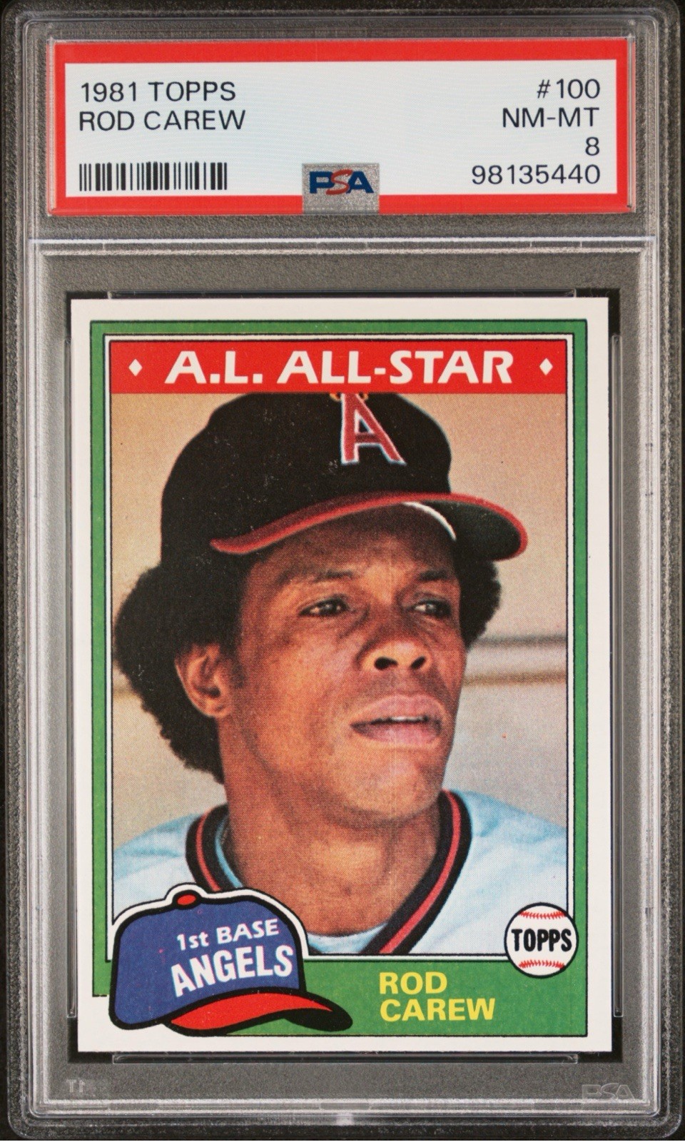 1981 Topps Rod Carew #100 PSA 8 NM-MT HOF Angels Twins