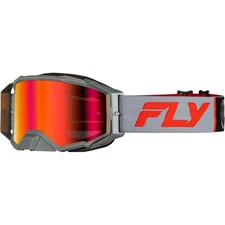 Fly Racing Grey/Red Zone Pro Goggles w/Light Red Mirror/Amber Lens 37-5191