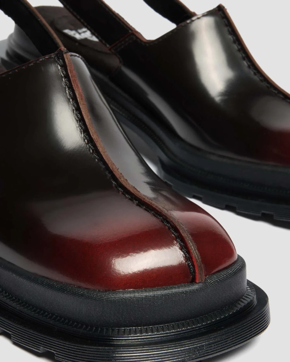 Dr. Martens MAYBOLE Mules CHERRY RED Square toe 42831600 Japan New