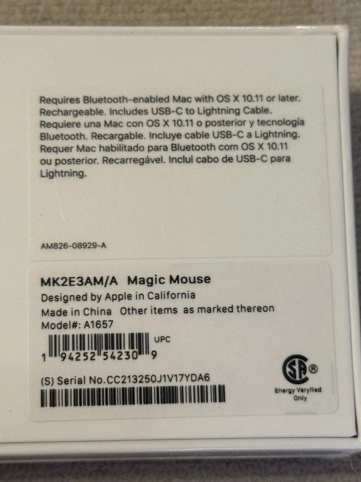 Apple Magic Mouse Wireless Bluetooth USB-C (New - Sealed in Original Packaging) - Image 4 of 4
