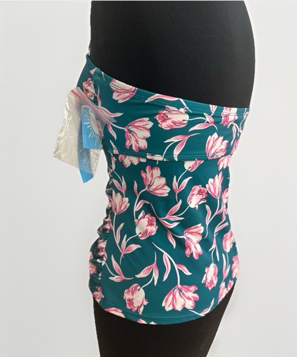 Damen Draper James Twist Front Bandeaukini Badeoberteil Gr. M grün geblümt Fichte - Bild 4 von 18