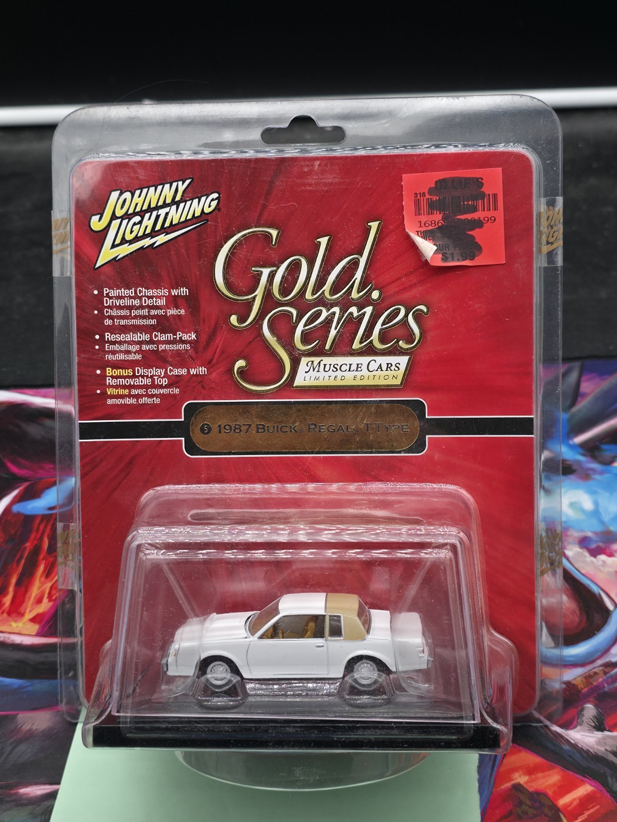 Johnny White Lightning Chase Gold Series 1987 Buick 87 Regal T-Type Diecast 1:64