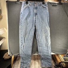 Vintage Levi 550 Men  s Size 32x34 Blue Relaxed Fit Tapered Leg Orange Tab