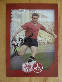1. FC NÜRNBERG Autogrammkarte JOE ZENGER Deutsche Meister 1961 CLUB LEGENDEN