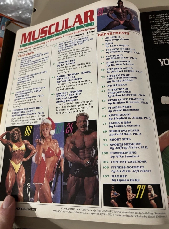 Mike Quinn/Cory Everson W/ Poster - Muscular Development Magazine - April 1990 - Image 2 of 4