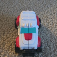 Transformers Transforming Car Robot Action Figure - White Red Black Teal