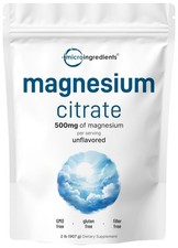 Pure Magnesium Citrate Powder Citrato De Magnesio En Polvo , 2 Pounds