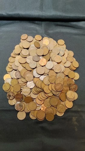 500 Copper 1940 thru 1958 Lincoln Wheat Cents Pennies with BU mixed in      Z075