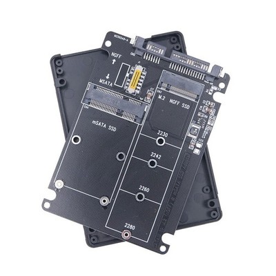 M.2 NGFF mSATA to SATA 3.0 Adapter Dual SSD Converter Card B Key 2280 UK