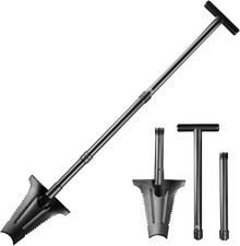 46" Metal Detecting Shovel Double Serrated Blade Digging Tool