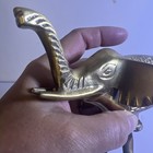 Vintage Mother & Baby Elephants Figurine Etched Ornate Solid Brass Sculptures  — photo 6