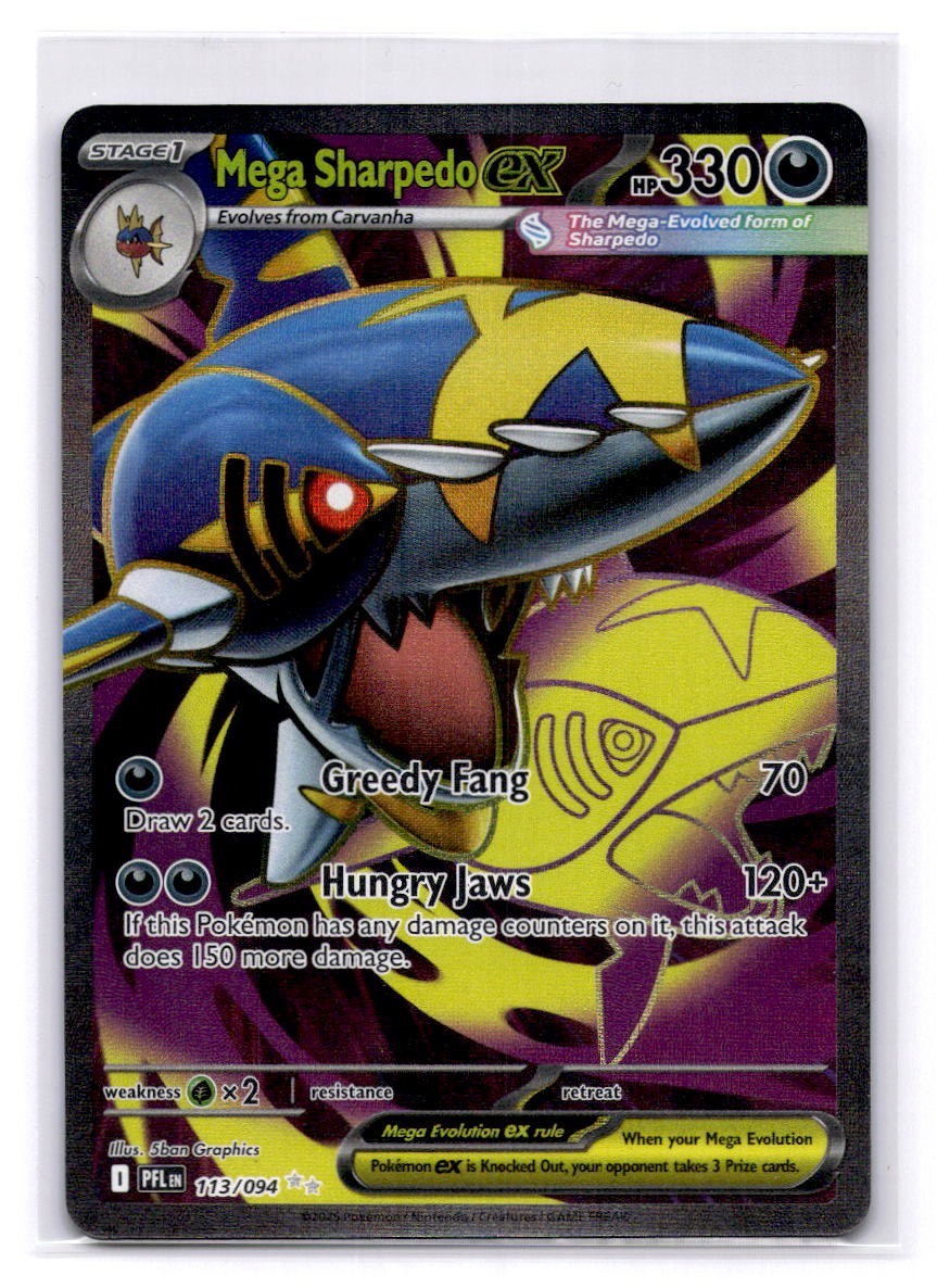 Mega Sharpedo ex ME02: Phantasmal Flames 113/094 LP-NM