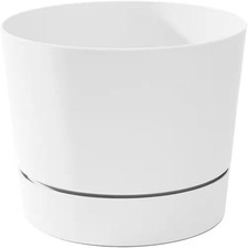 Large Matte White Plastic Indoor/Outdoor Planter 10.5 In. W X 8.5 In. H 