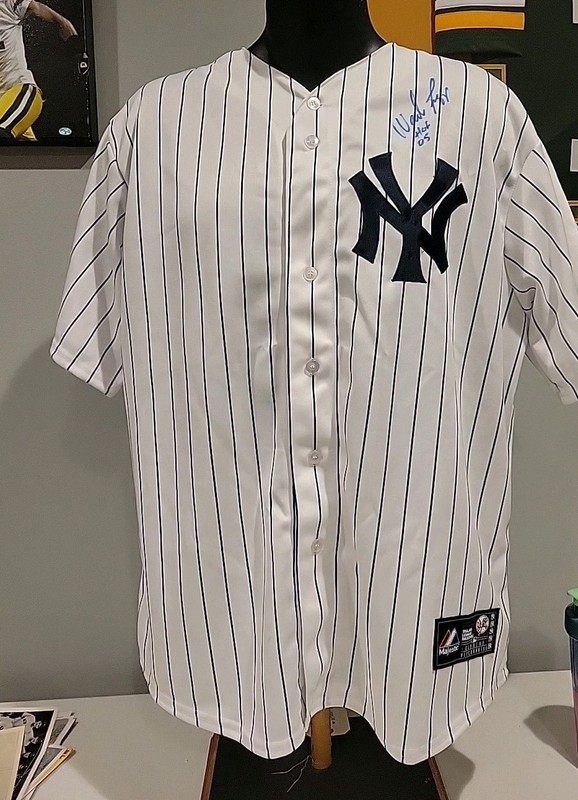 WADE BOGGS AUTOGRAPHED NY YANKEES MAJESTIC JERSEY SZ XL JSA HOF INS.