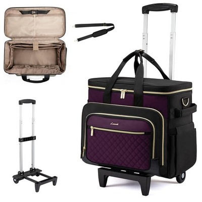 Rolling Teacher Bag with Detachable Dolly and Laptop Compartment, Large Rolli...