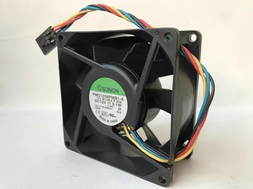 NEW SUNON PMD1208PMB1-A DC12V 9.1W 8CM 8038 2-wire Cooling Fan - 第 1/3 張圖片